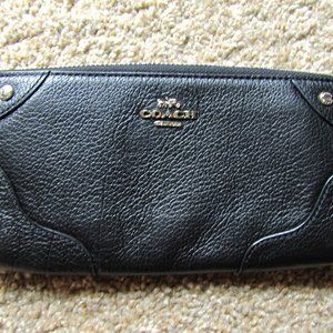 Coach Black Mickie Accordion Wallet